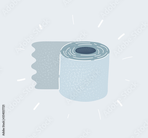 Vector illustration of Toilet roll on white background.