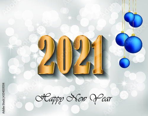 2021 Happy New Year background for your seasonal invitations, festive posters, greetings cards.