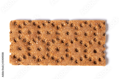 Thin rye crispbread isolated on a white background.