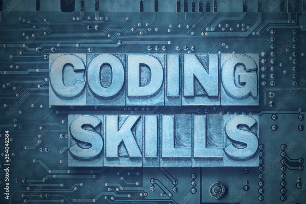 Obraz premium coding skills board
