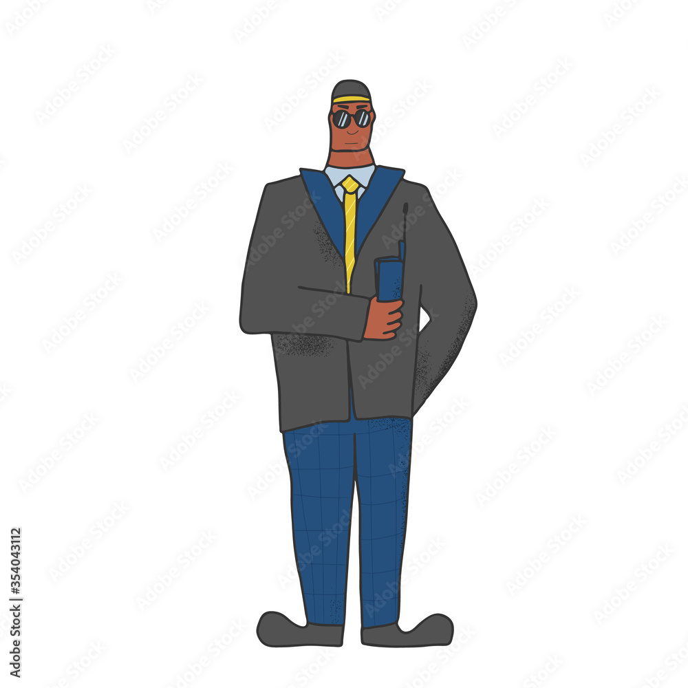 Security guard  man person concept. Vector design