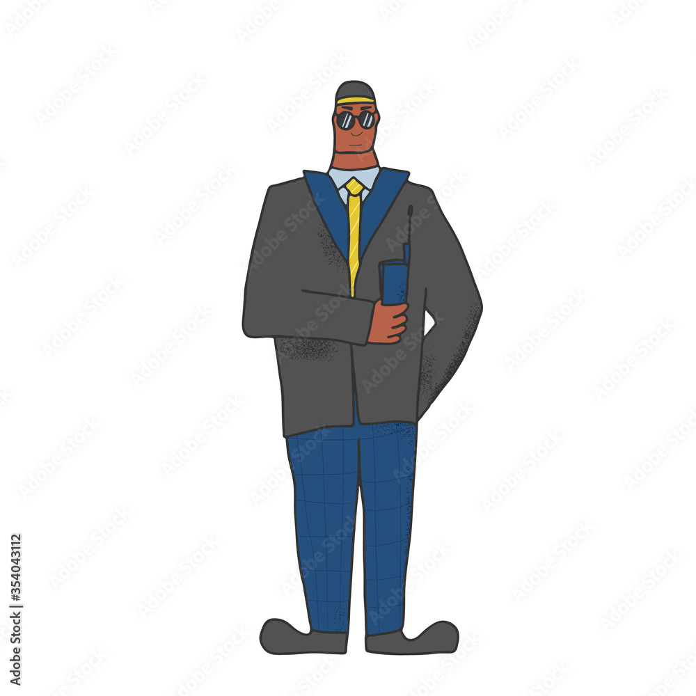 Security guard man person concept. Vector design Security guard man person concept. Vector design
