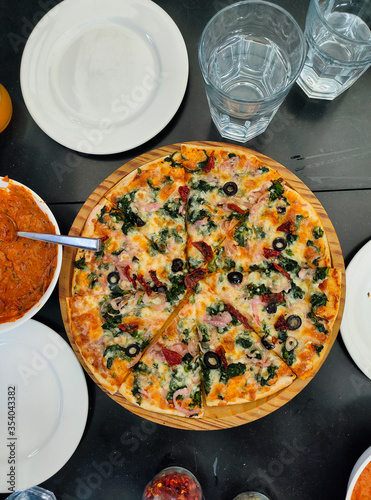 pizza on a plate