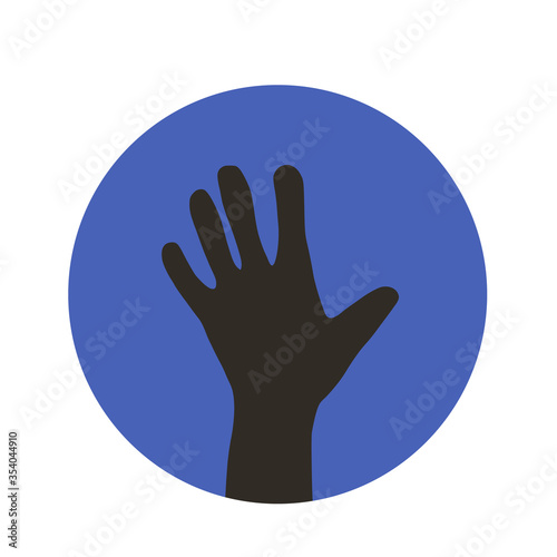 Hand round icon. Deal symbol. Vector illustration.