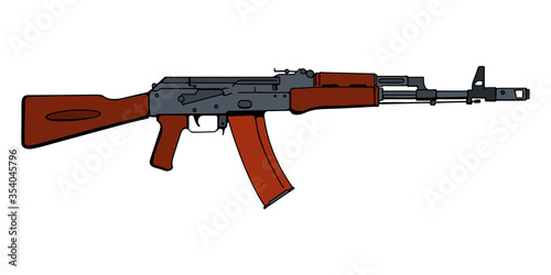 Russian assault rifle AK-47. Vector illustration