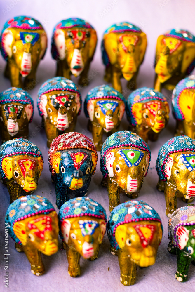 Miniature Hand made clay Elephants made by artisians in India