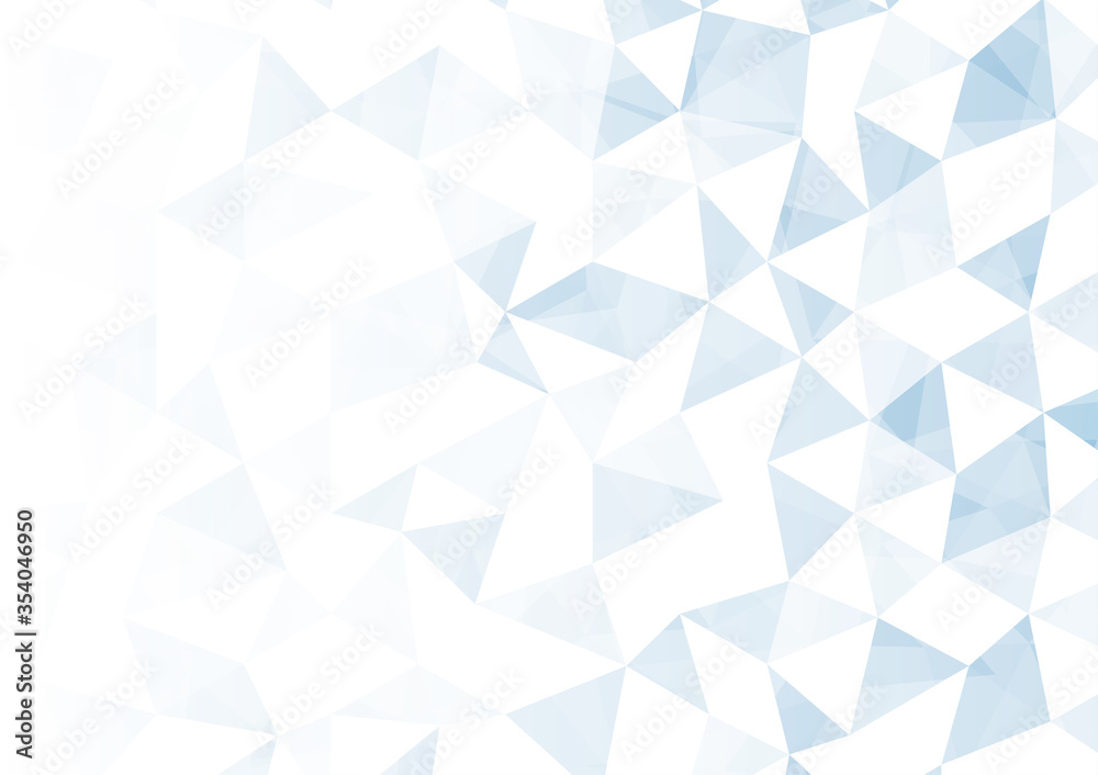 Polygon abstract white blue diamond background.Vector mosaic wallpaper texture.