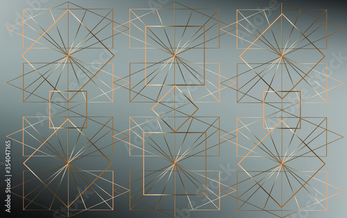 Gold and black polygonal luxury background. modern retro 1920s. vector illustration. eps 10
