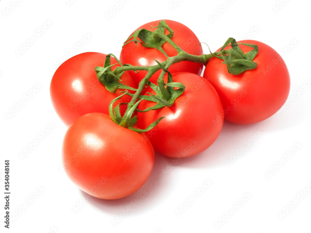 Tomato isolated on white background. Bunch of fresh tomatoes Tomato isolated on white background. Bunch of fresh tomatoes