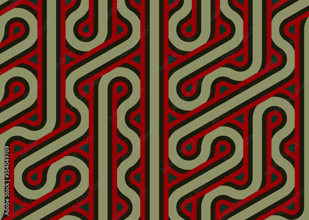 Obraz premium Colour Hexagon Tile Connection art background design illustration