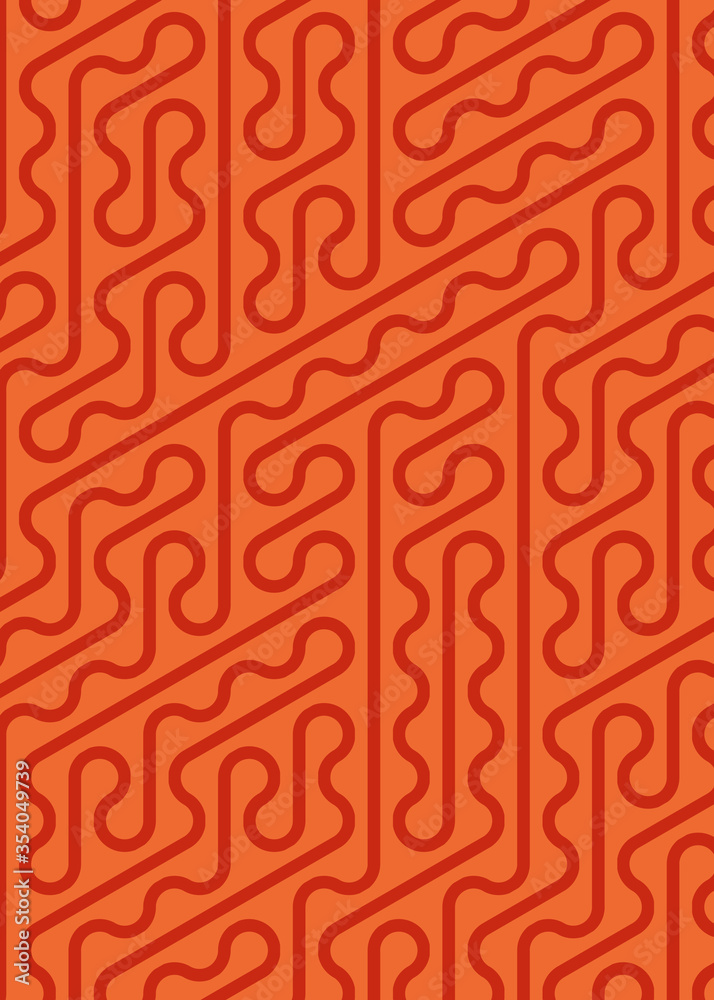 Fototapeta premium Colour Hexagon Tile Connection art background design illustration