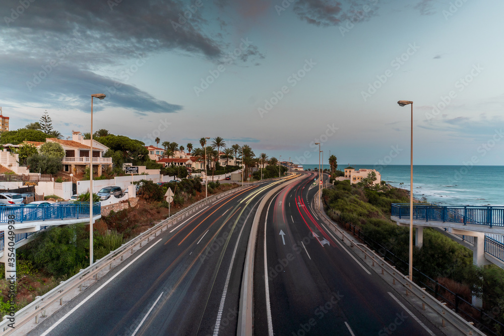 A View of The Fuengirola Coast from a Highway Bridge