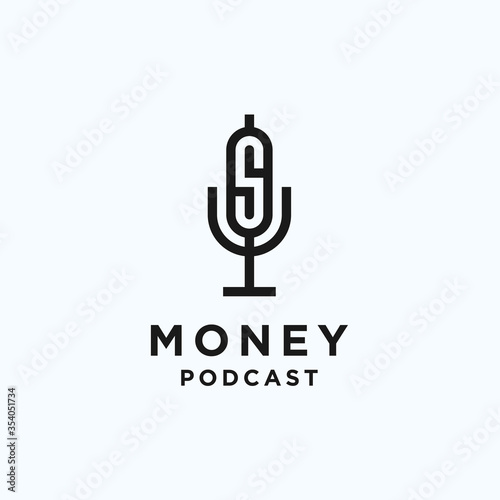 money podcast logo. mic logo