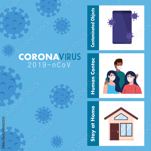prevention methods, coronavirus 2019 ncov information vector illustration design