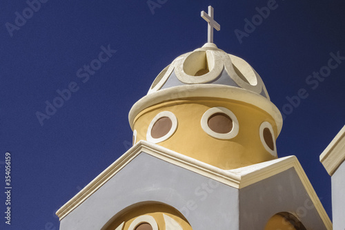 Dome of an orthodox church in Greece photo