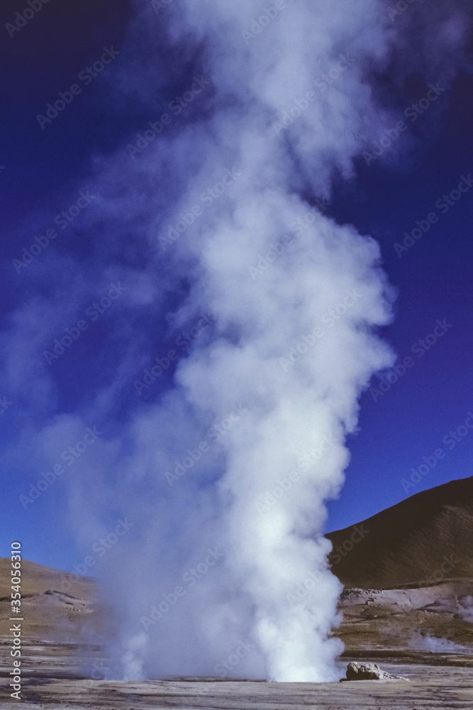 El Tatio geysers field in the Atacama desert