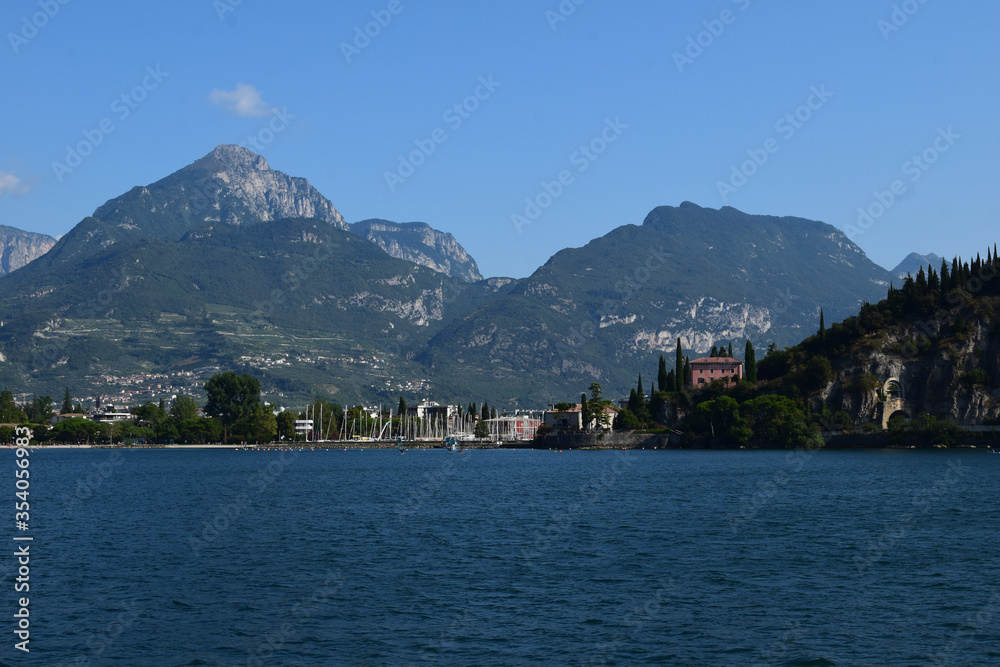 Lake Garda in the mountains of Italy