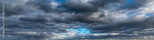 blue sky with white clouds and sun light background