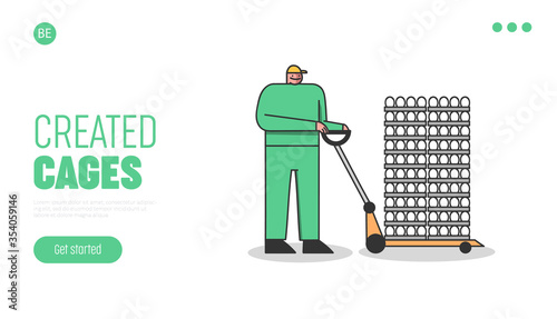 Poultry farm products quality control and transportation landing page design