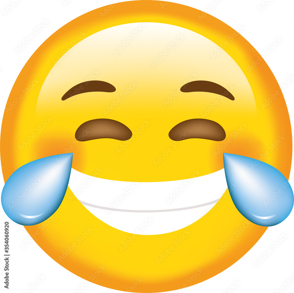 Vector emoji. Smiling face. Smile vector emoji. Happy emoticon. Cute ...