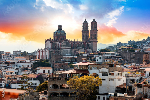 Taxco cathedral, Mexico photo