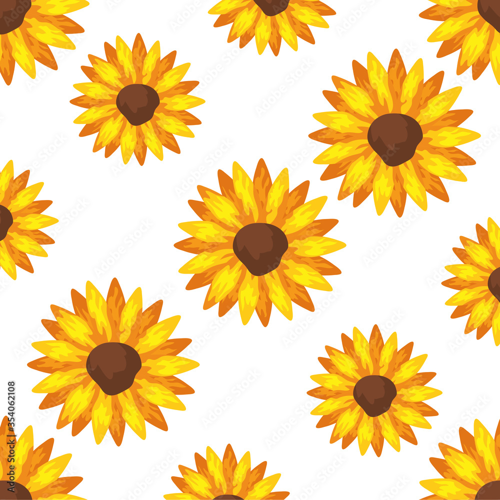 background of sunflowers plants icons vector illustration design background of sunflowers plants icons vector illustration design