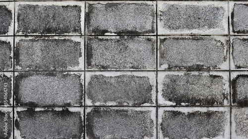 Background of the grunge wall leaving moisture exposed to water and close-up shooting angles.