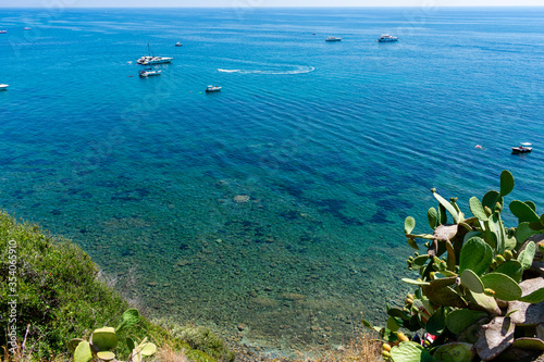 Italy, Campania, Marina di Casal Velino - 12 August 2019 - The beautiful sea of ​​Marina di Casal Velino