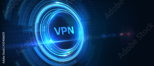 Business, Technology, Internet and network concept. VPN network security internet privacy encryption concept. 3D illustration.