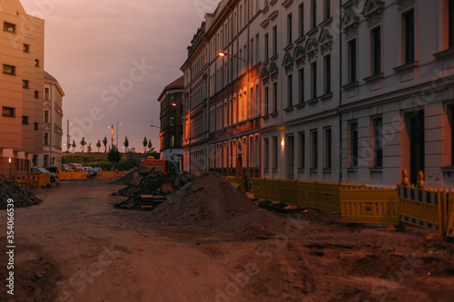 road construction in residential neighborhood © kay fochtmann