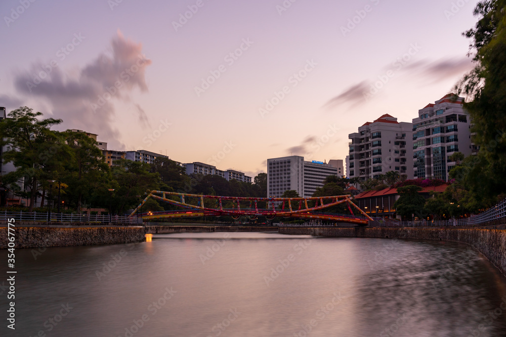 Alkaff Bridge in Robertson Quay, Singapore
