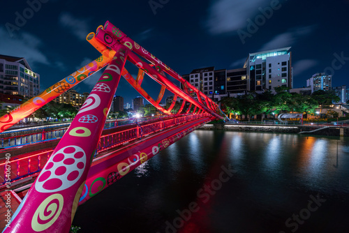 Photography Alkaff Bridge at night