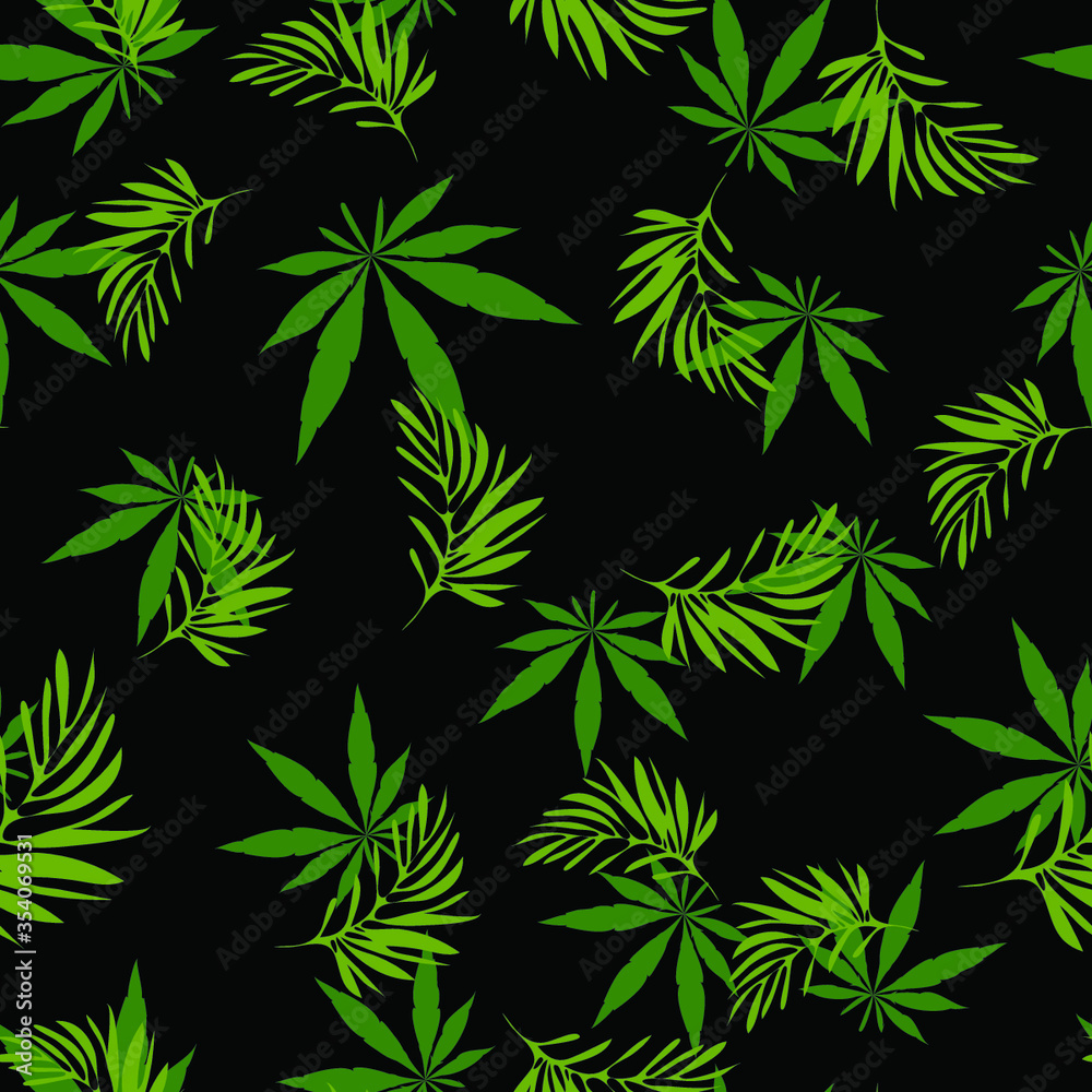 cannabis marijuana seamless pattern on a black background cannabis leaves
fabric pattern yellow green large tropical leaves rastaman