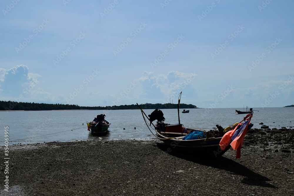 fishing boats on the beach