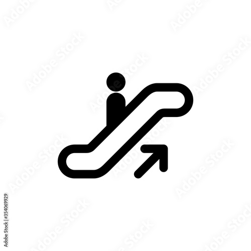 Symbol sign. Escalator up pictogram. Escalator up sign