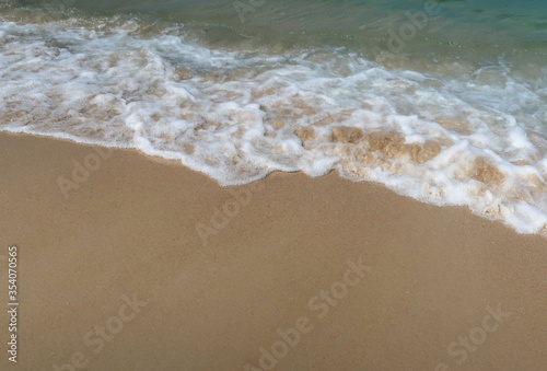 Sea waves on the sand beach. sea concept.