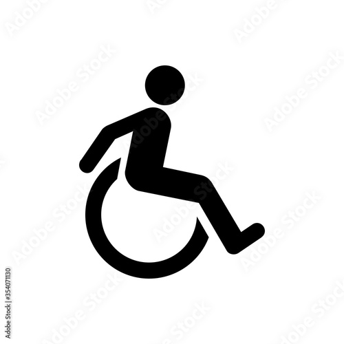 Symbol sign. New Wheel accessible sign. New Wheel accessible pictogram