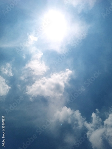 Beautiful Blue Sky and White Clouds.