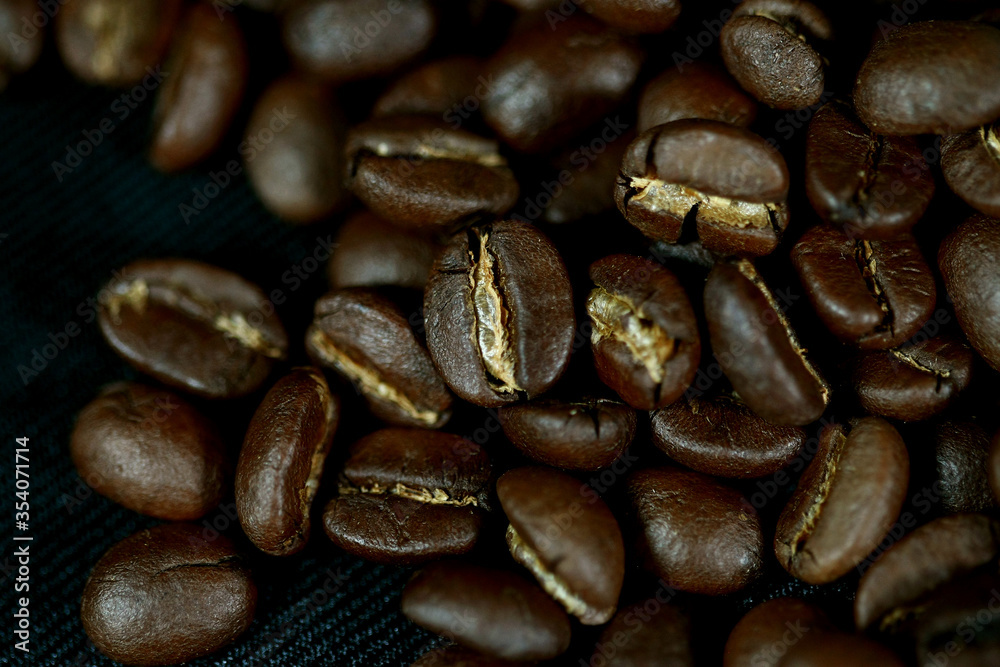 Coffee bean close up texture background Coffee bean close up texture background