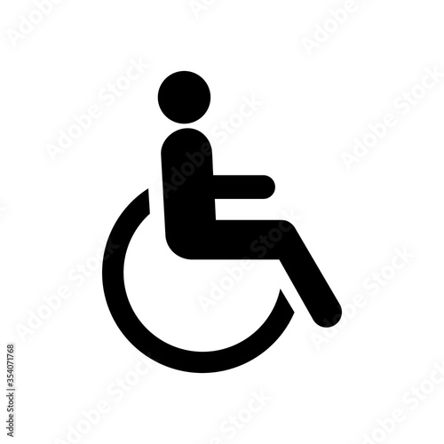 Symbol sign. NPS Wheelchair accessible-1996 sign. NPS Wheelchair accessible-1996 pictogram