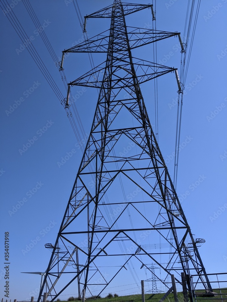 power line close-up power line close-up