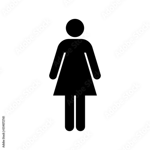Symbol sign. Toilet Women pictogram, toilet women sign