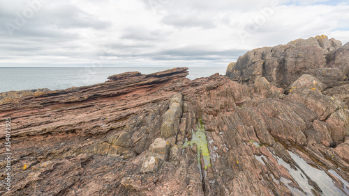 Rocks at Siccar Point, Berwickshire, Scotland.