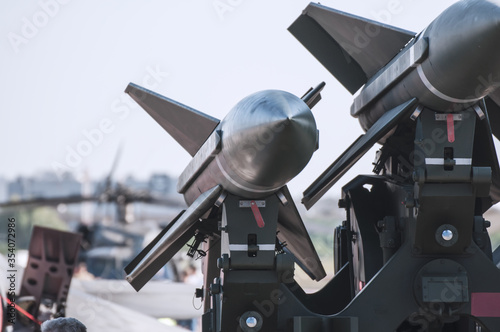 Anti aircraft missiles waiting for launch