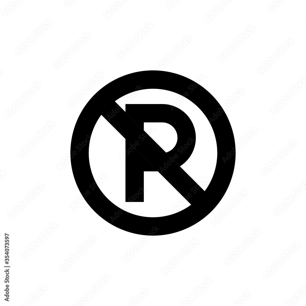 Symbol sign. No Parking sign. No Parking pictogram Symbol sign. No Parking sign. No Parking pictogram