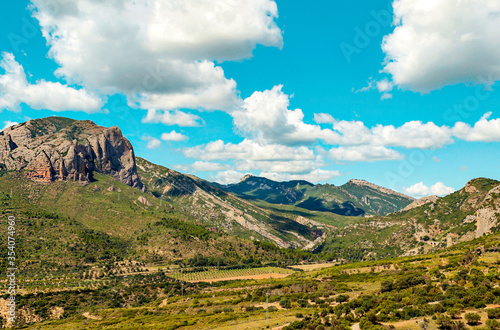 Mountains of the Pyrenees in Spain in a sunny day