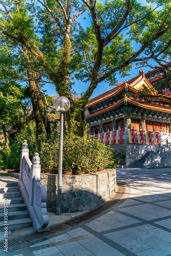 The Po Lin buddhist Monastery on Lantau island in Hong Kong