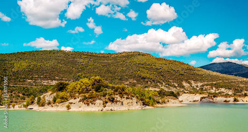 Lake in the mountains of the Pyrenees in a sunny day in the north of Spain