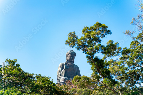 The Tian Tan Buddha statue near to Po Lin Monastery on Lantau island in Hong Kong