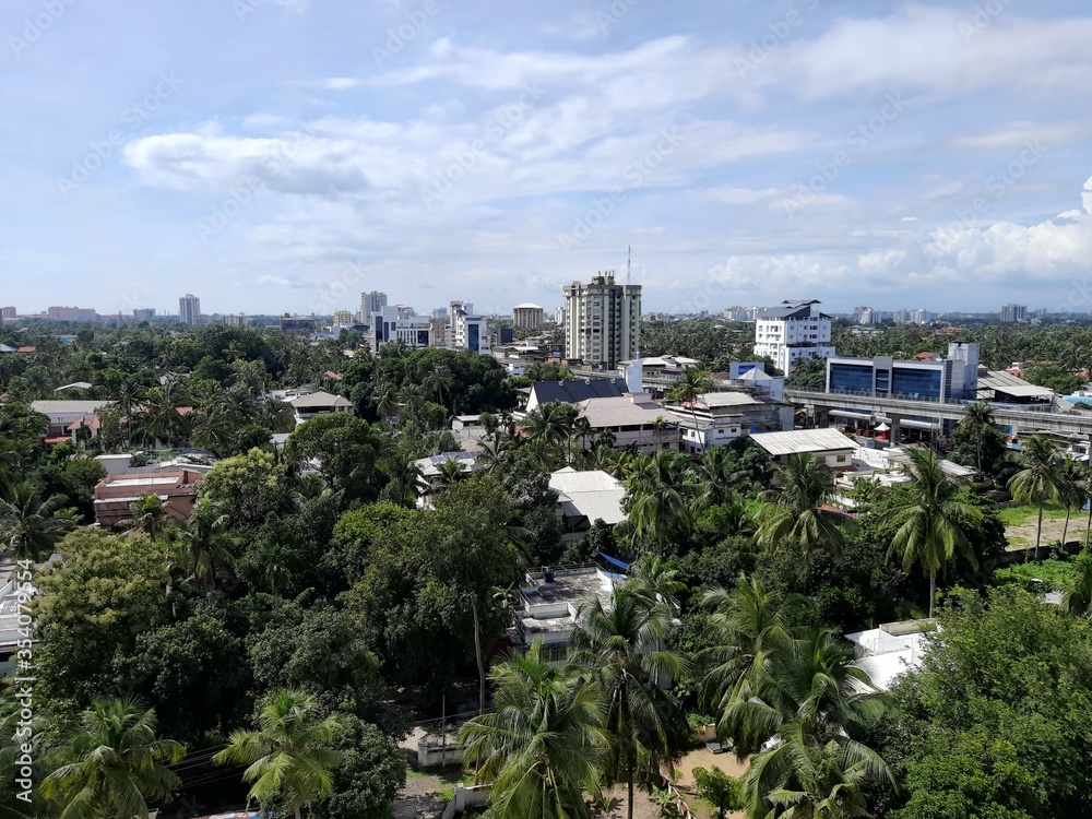 Over view of palarivattom city, kerala 
